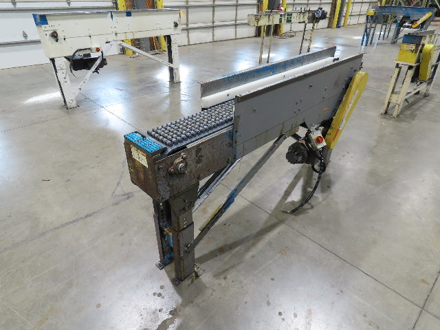 New London Engineering 8"x 6' 6" Plastic Roller Belt Accumulating Conveyor 30FPM