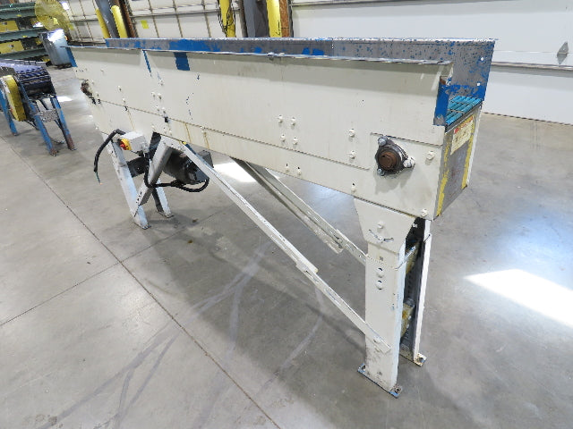 New London Engineering 8"x 7' Plastic Roller Belt Accumulating Conveyor 30FPM