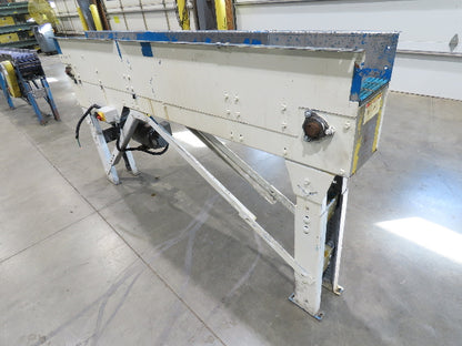 New London Engineering 8"x 7' Plastic Roller Belt Accumulating Conveyor 30FPM