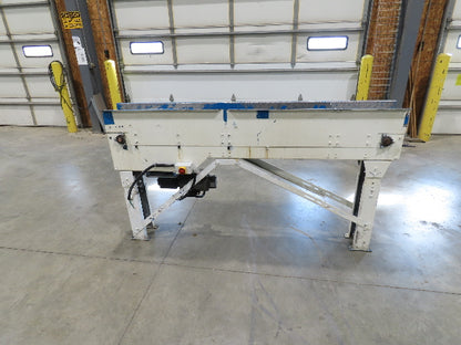 New London Engineering 8"x 7' Plastic Roller Belt Accumulating Conveyor 30FPM