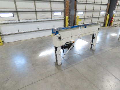 New London Engineering 8"x 7' Plastic Roller Belt Accumulating Conveyor 30FPM
