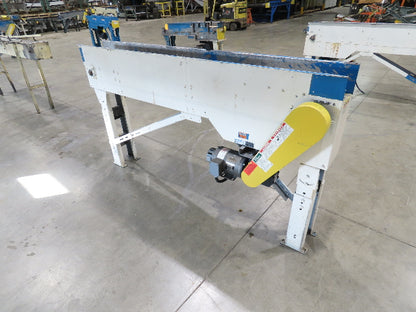 New London Engineering 8"x 7' Plastic Roller Belt Accumulating Conveyor 30FPM