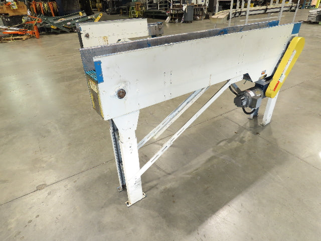 New London Engineering 8"x 7' Plastic Roller Belt Accumulating Conveyor 30FPM