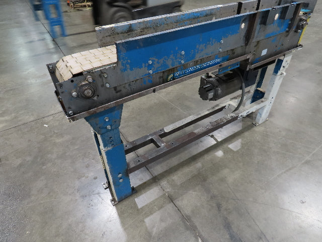 New London Engineering 7.5"x 5' 6" Plastic Tabletop Belt Conveyor 30 FPM 460V