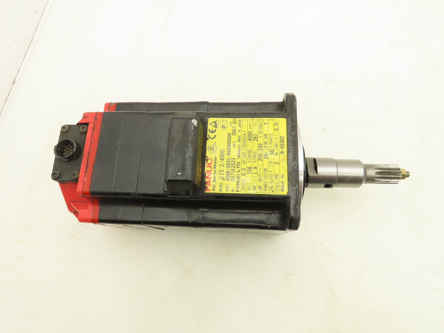 Fanuc A06B-0061-B604#S000 AC Servo Motor 0.5kw 156V 4000 RPM Pulsecoder Encoder