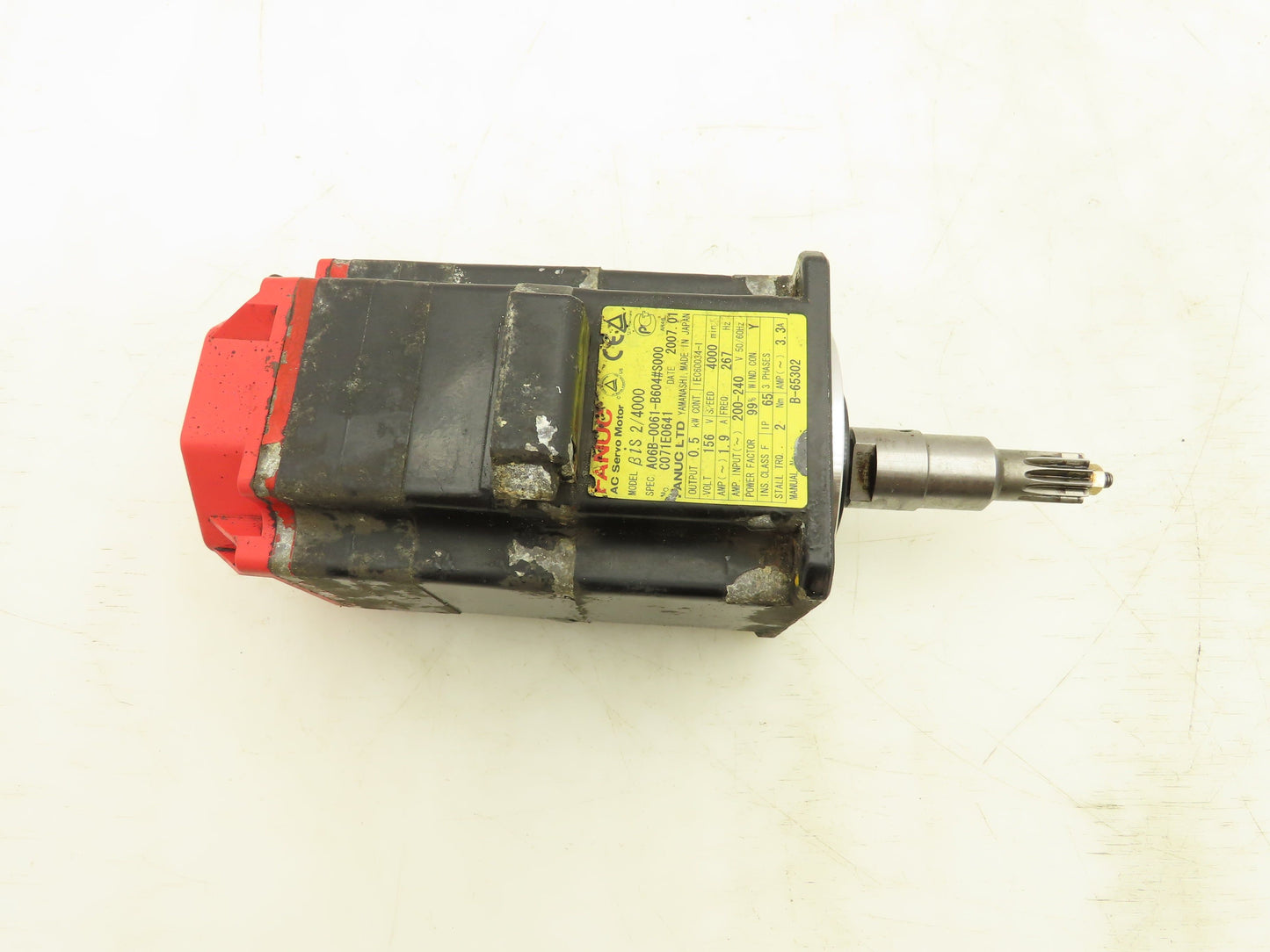Fanuc A06B-0061-B604#S000 AC Servo Motor 0.5kw 156V 4000 RPM