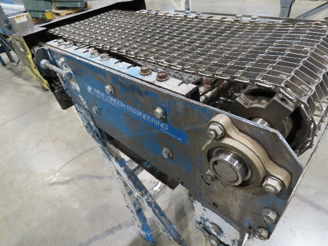 New London Engineering #800 10"x 2' 6" Stainless Wire Mesh Belt Conveyor 40 FPM