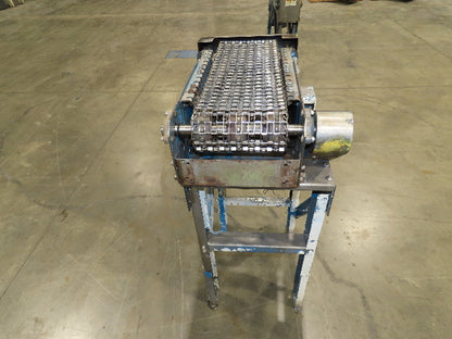 New London Engineering #800 10"x 2' 6" Stainless Wire Mesh Belt Conveyor 40 FPM