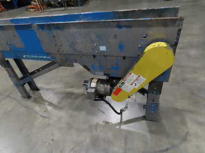 New London Engineering 8"x 6' 6" Plastic Roller Belt Accumulating Conveyor 30FPM