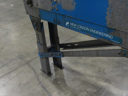 New London Engineering 8"x 6' 6" Plastic Roller Belt Accumulating Conveyor 30FPM
