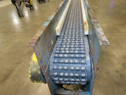 New London Engineering 8"x 6' 6" Plastic Roller Belt Accumulating Conveyor 30FPM