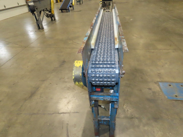 New London Engineering 8"x 6' 6" Plastic Roller Belt Accumulating Conveyor 30FPM