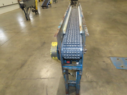 New London Engineering 8"x 6' 6" Plastic Roller Belt Accumulating Conveyor 30FPM