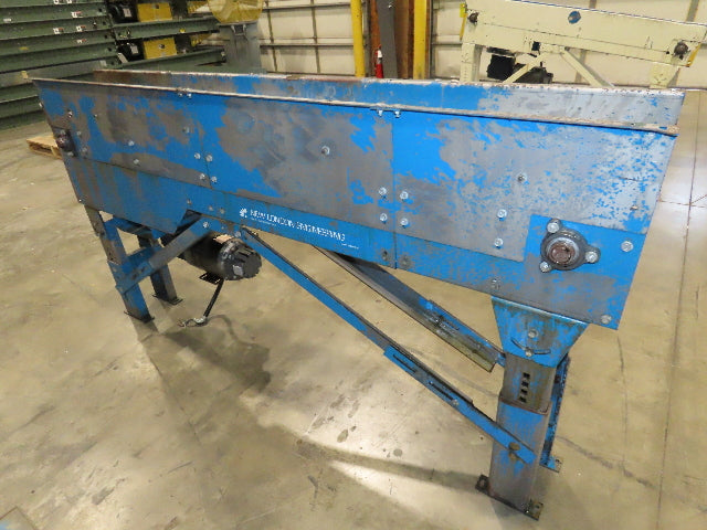 New London Engineering 8"x 6' 6" Plastic Roller Belt Accumulating Conveyor 30FPM
