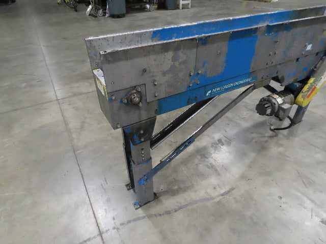New London Engineering 8"x 6' 6" Plastic Roller Belt Accumulating Conveyor 30FPM