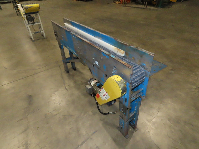 New London Engineering 8"x 6' 6" Plastic Roller Belt Accumulating Conveyor 30FPM