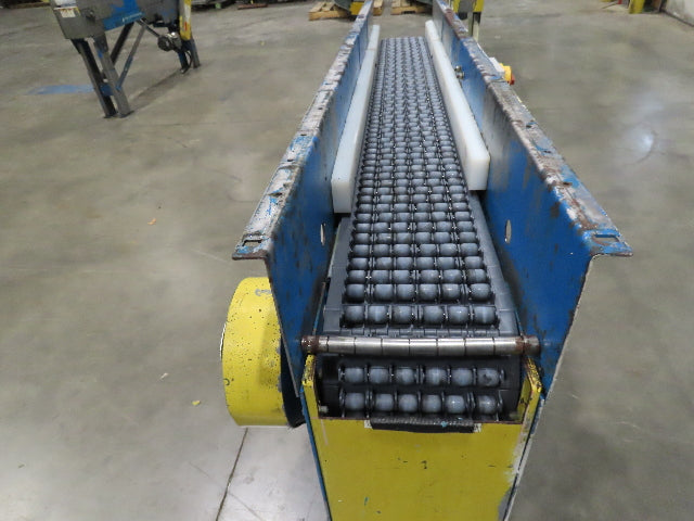 New London Engineering 8"x 5' 6" Plastic Roller Belt Accumulating Conveyor 30FPM
