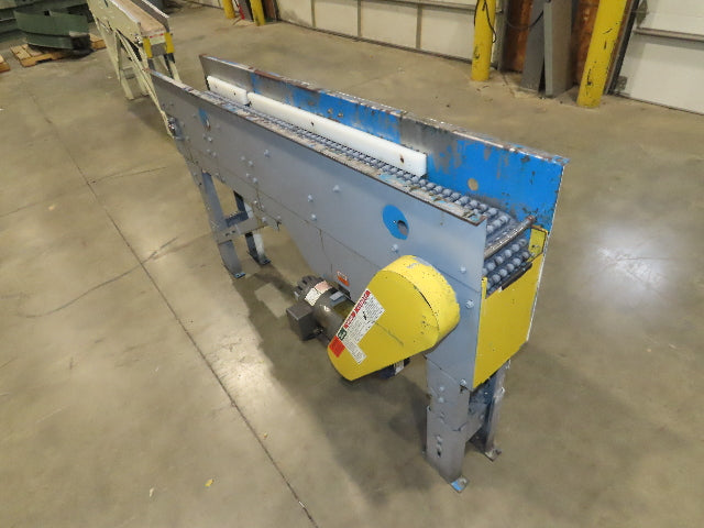 New London Engineering 8"x 5' 6" Plastic Roller Belt Accumulating Conveyor 30FPM