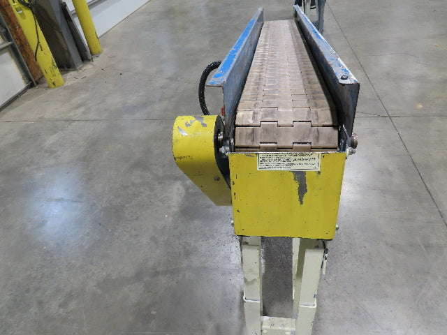 New London Engineering 7.5"x 5' 7" Plastic Tabletop Belt Incline Conveyor 30 FPM