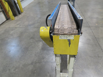 New London Engineering 7.5"x 5' 7" Plastic Tabletop Belt Incline Conveyor 30 FPM
