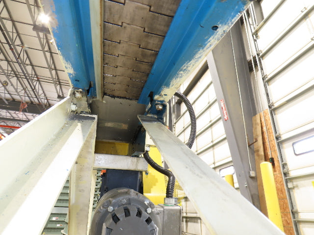 New London Engineering 7.5"x 5' 7" Plastic Tabletop Belt Incline Conveyor 30 FPM