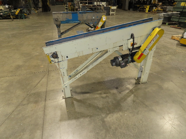 New London Engineering 7.5"x 5' 7" Plastic Tabletop Belt Incline Conveyor 30 FPM
