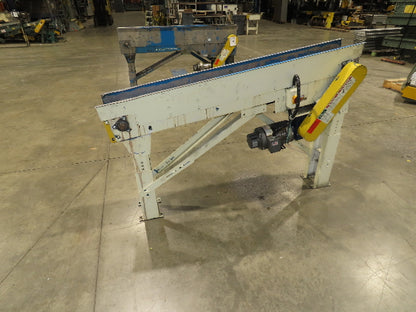 New London Engineering 7.5"x 5' 7" Plastic Tabletop Belt Incline Conveyor 30 FPM
