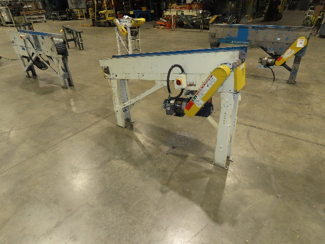 New London Engineering 7.5"x 5' 7" Plastic Tabletop Belt Incline Conveyor 30 FPM