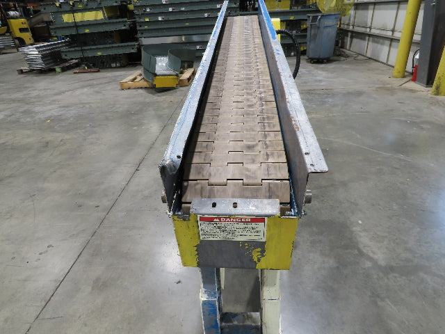 New London Engineering 7.5"x 5' 7" Plastic Tabletop Belt Incline Conveyor 30 FPM