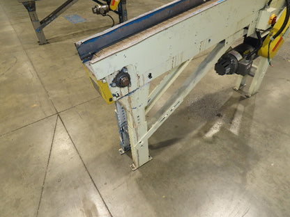 New London Engineering 7.5"x 5' 7" Plastic Tabletop Belt Incline Conveyor 30 FPM