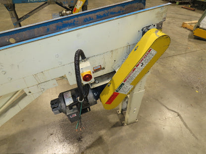 New London Engineering 7.5"x 5' 7" Plastic Tabletop Belt Incline Conveyor 30 FPM