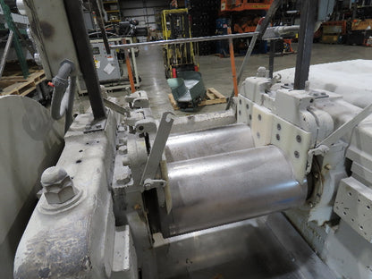 Adamson United 2-Roll Silicone Rubber Mixing Mill 8"x 16" Rollers 15Hp