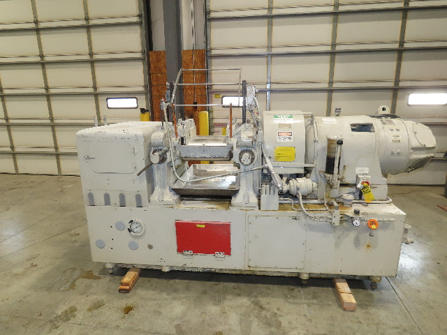 Adamson United 2-Roll Silicone Rubber Mixing Mill 8"x 16" Rollers 15Hp