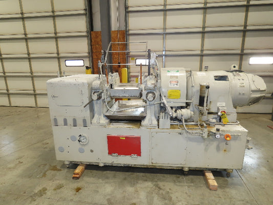 Adamson United 2-Roll Silicone Rubber Mixing Mill 8"x 16" Rollers 15Hp