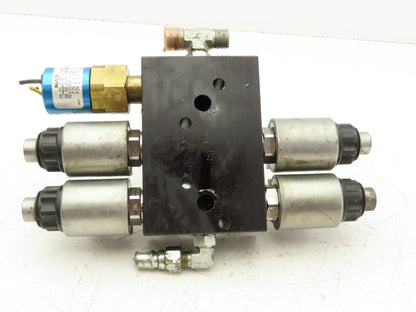 Lippert 12V 4-Point Flow Divider Manifold for RV Leveling Hydraulic Power Unit