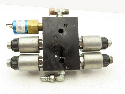 Lippert 12V 4-Point Flow Divider Manifold for RV Leveling Hydraulic Power Unit