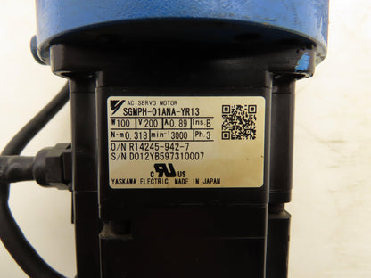 Yaskawa SGMPH-01ANA-YR13 AC Servo Motor W/Motoman MA1400 Tooth Gear