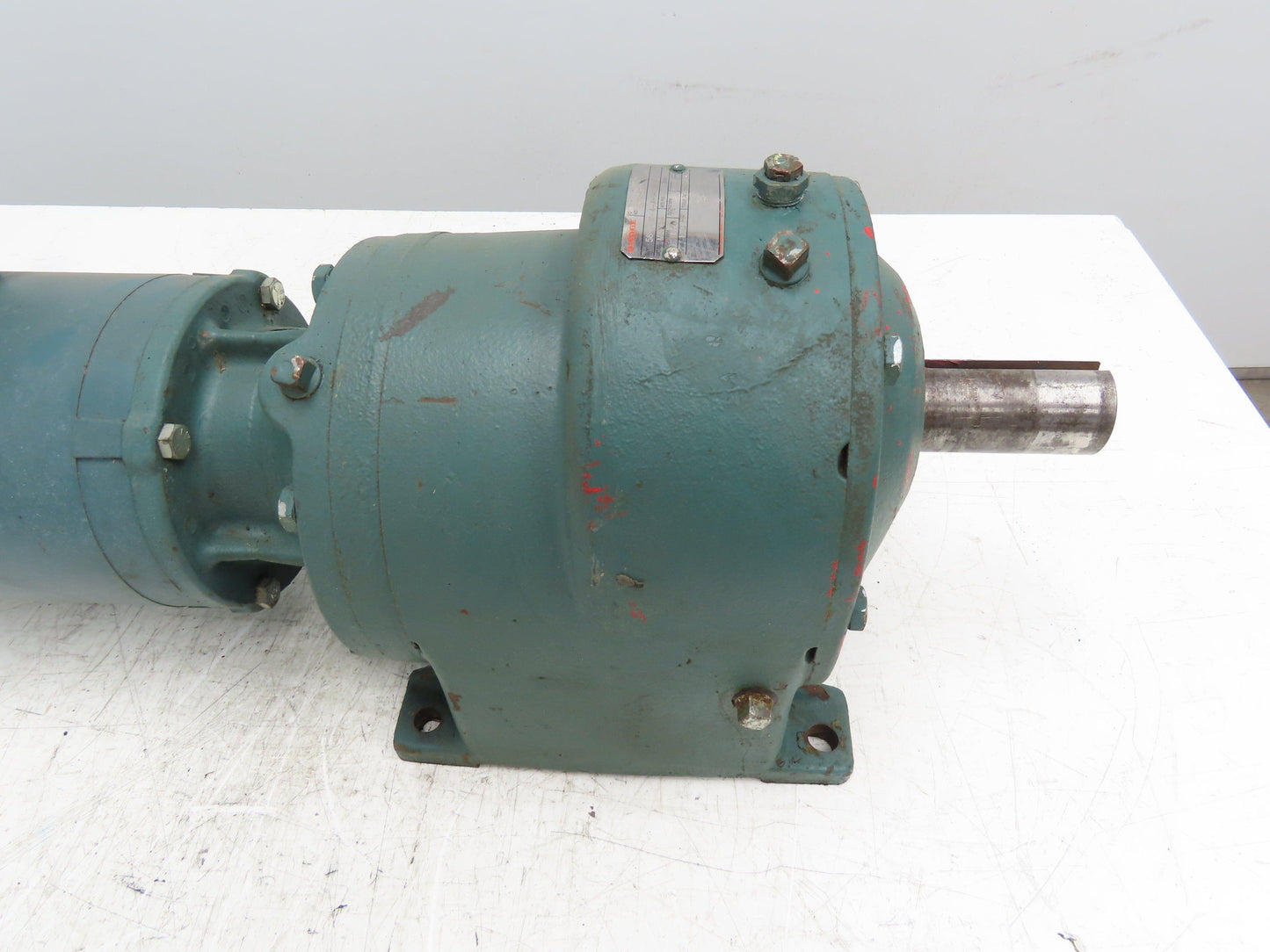 Dodge Reliance Inline Speed Reducer Gearmotor 1Hp 130:1 13 RPM 56C 5840 In/Lb