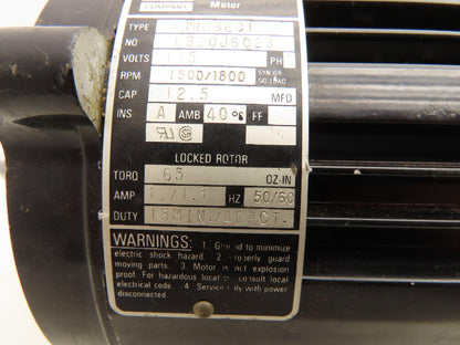 Bodine 48R6BEC1 Electric Torque Motor 115V 1 Ph 1500/1800RPM 65 Oz-In Torq