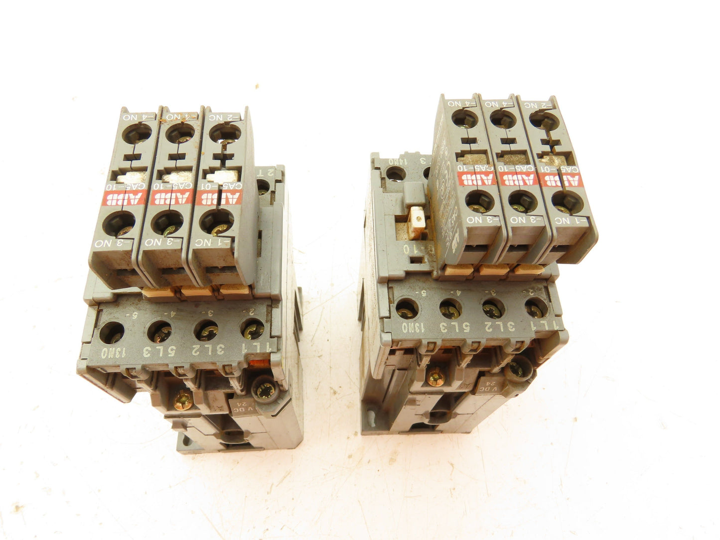 ABB BC25 CA5 Contactor With Auxiliary Contact CA5 24VDC 45A 3PH Lot Of 2