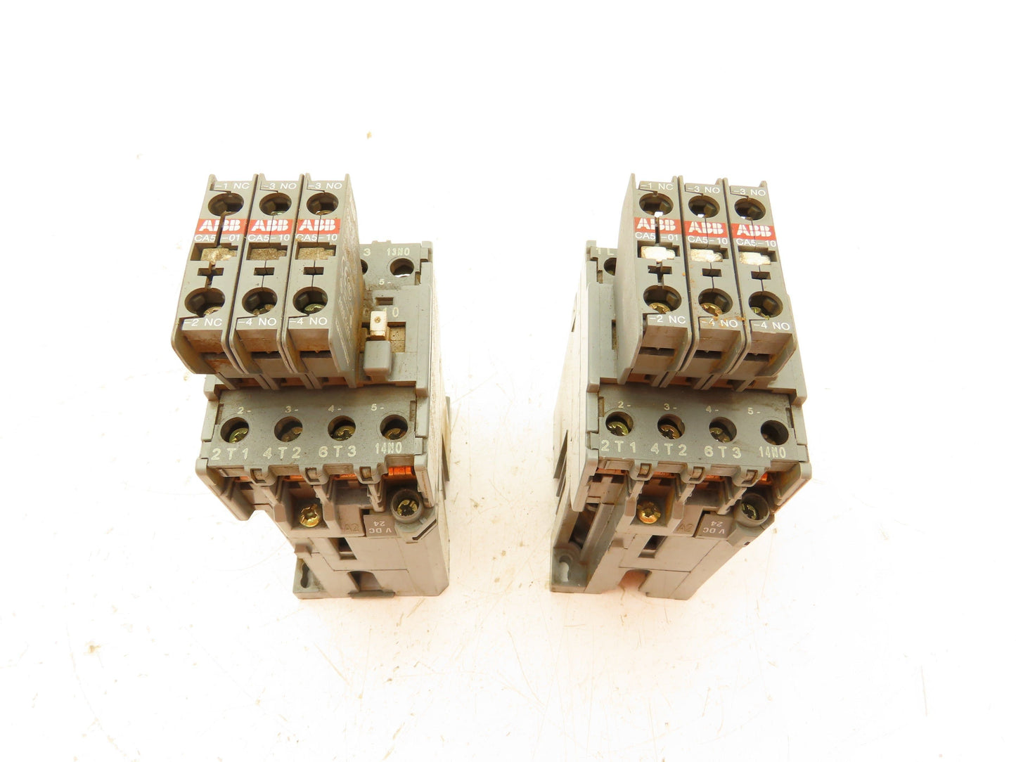 ABB BC25 CA5 Contactor With Auxiliary Contact CA5 24VDC 45A 3PH Lot Of 2