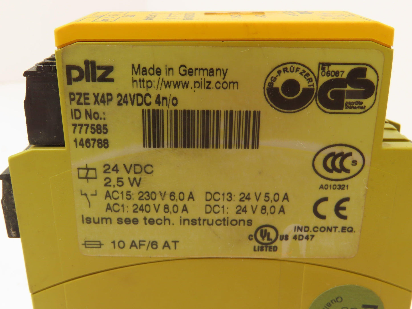 Pilz PZE X4P Safety Relay 24VDC 4 NO 2.5W Lot Of 7