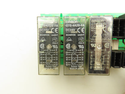 Fanuc A20B-1007-0540/01A Relay Circuit Board With 3 Relays