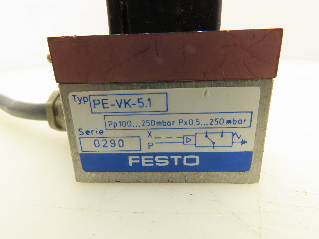 Festo PE-VK-5.1 PE Converter Pressure Transducer Lot of 3