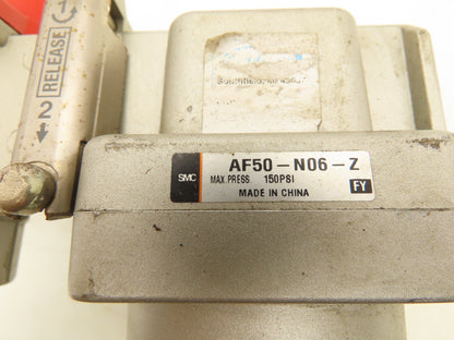 SMC AF50-N06-Z Pneumatic Air Regulator Lockout Valve 150 PSI