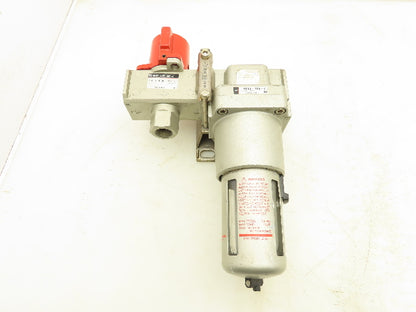 SMC AF50-N06-Z Pneumatic Air Regulator Lockout Valve 150 PSI