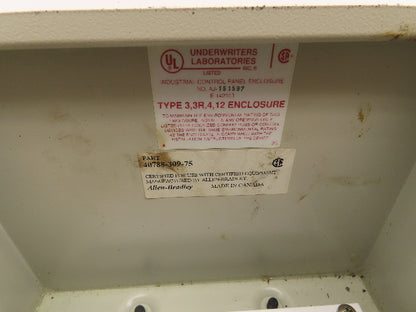 Allen Bradley 40788-309-75 Disconnect Switch Fused 3 Phase Electrical Enclosure
