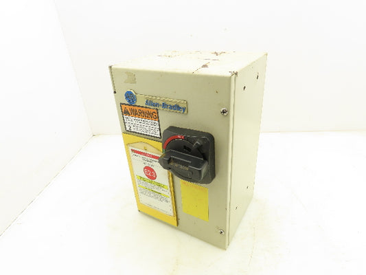 Allen Bradley 40788-309-75 Disconnect Switch Fused 3 Phase Electrical Enclosure