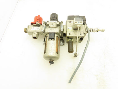 SMC AW40-04 Pneumatic Air Treatment Soft Start Valve And Lock Out Hand Valve