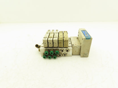 SMC EX260-SDN4 Devicenet Fieldbus Interface 5-Station Solenoid Manifold 24VDC